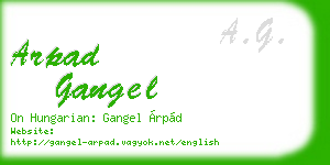 arpad gangel business card